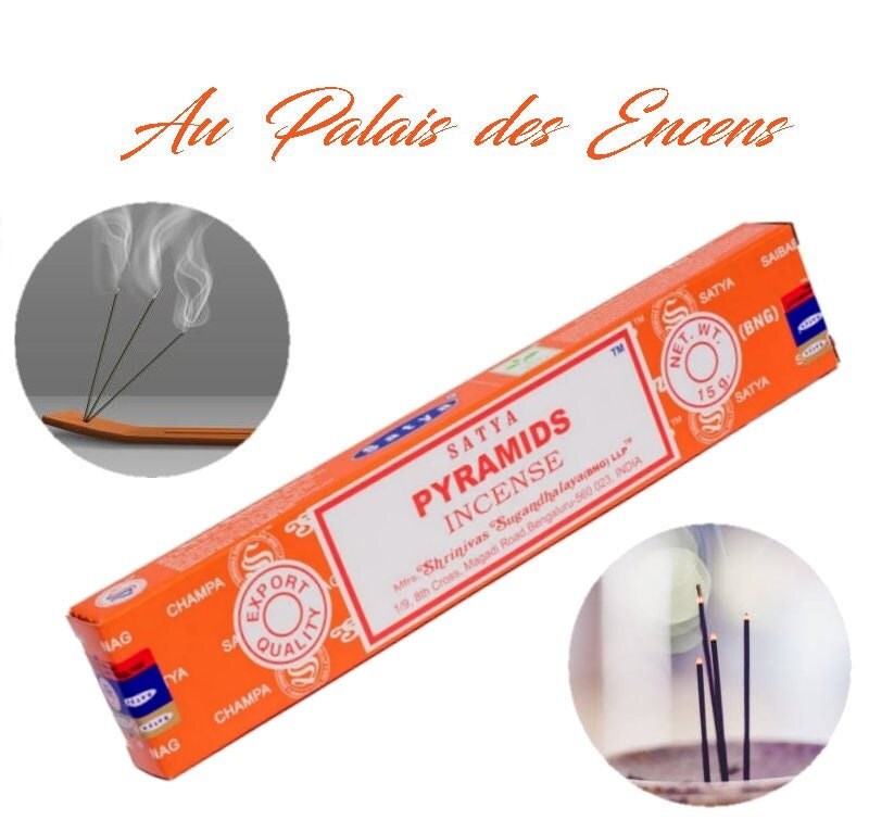 Bâtons Encens Satya Pyramids Pour Vos Séances de Méditation , Relaxation Chasser Les Énergies Négati