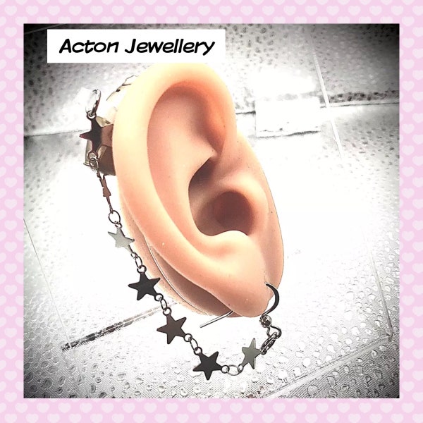 Star Hook in Hearing Aid Safety Chain Earring Dress up your Hearing Aids
