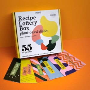 Recettes Losbox® 55 recettes vegan en lot | Cadeau créatif pour toutes les occasions, par exemple anniversaire, anniversaire, cadeau pour elle