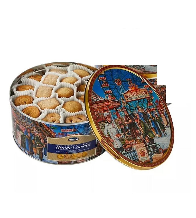 Jacobsens Bakery Danish Butter Cookies Tin Gift Box 56 Oz Etsy
