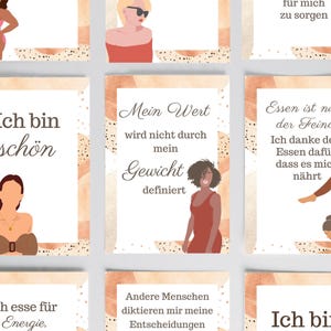 Selbstliebe Karten Achtsamkeit mit 20 positiven Affirmationen für Frauen, Glaubenssätze Übung, Feminismus Karten Ermutigung, Body Positivity
