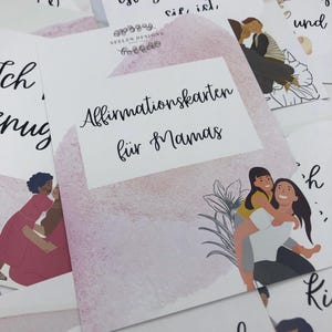Achtsamkeitskarten Mama, Glaubenssätze Selbstliebe und Gelassenheit im Alltag mit Kindern, Affirmationskarten Mutterschaft