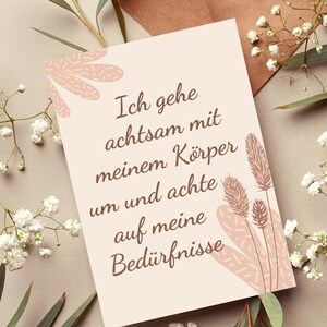 Wochenbett Affirmationen, 20 Glaubenssätze für Mamas nach der Geburt, Postpartum Karten