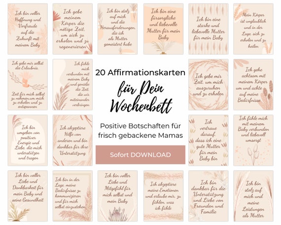 Affirmationskarten Für Neue Mütter - 24 Karten Zur Mentalen Unterstützung
