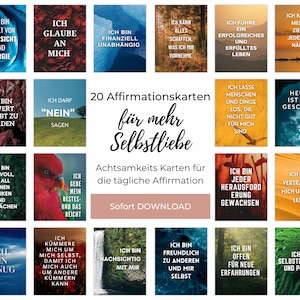 Selbstliebe Achtsamkeitskarten Erwachsene Affirmationskarten Geschenk positive Glaubenssätze Mentale Gesundheit Geschenk Motivationskarten
