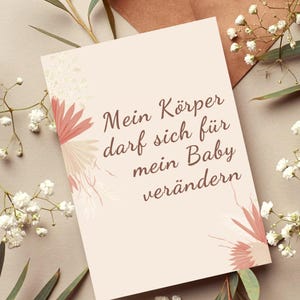 Affirmationskarten Geburt für Schwangere zur Geburtsvorbereitung, Geschenk an Schwangere, Hebammen und Doulas