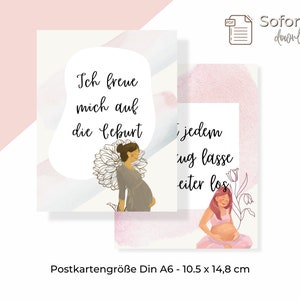 Affirmationskarten Geburt, 20 Hypnobirthing Karten, Positiven Glaubenssätzen für Schwangere, Hebammen und Doulas image 5