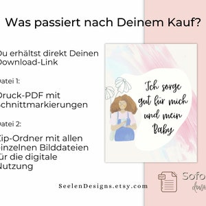 Affirmationskarten Geburt, 20 Hypnobirthing Karten, Positiven Glaubenssätzen für Schwangere, Hebammen und Doulas Bild 3