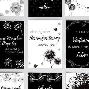 Affirmationskarten Selbstliebe Achtsamkeitskarten für Erwachsene, 20 positive Glaubenssätze zur Stärkung im Alltag, Postkartengröße (Din A6)