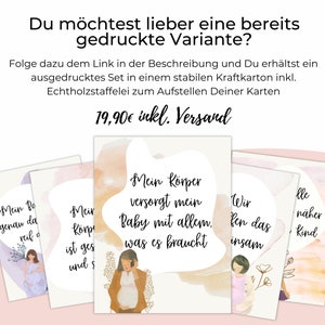 Affirmationskarten Geburt, 20 Hypnobirthing Karten, Positiven Glaubenssätzen für Schwangere, Hebammen und Doulas Bild 9