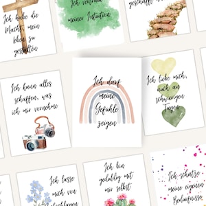 Affirmationskarten für Jugendliche, 40 Achtsamkeitsimpulse Teenager Glaubenssätze Mutmacher im Postkartenformat Din A6 inkl. Versand