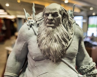 Gigante da Colina | Miniatura 8K impressa em 3D | 32mm/72mm/120mm | D&D