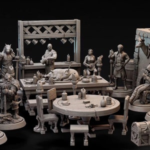 WarGaming Tavern Pack 32/75mm - TOP 4K details miniatures