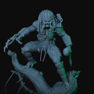 Roofdier | 3D-geprint 8K | maat 592 mm 1/6 | 296 mm 1/12 | 148 mm 1/24