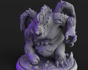 Nalfeshnee Demonl | Figurine| 3D Printed 8K | 75mm/120mm | D&D