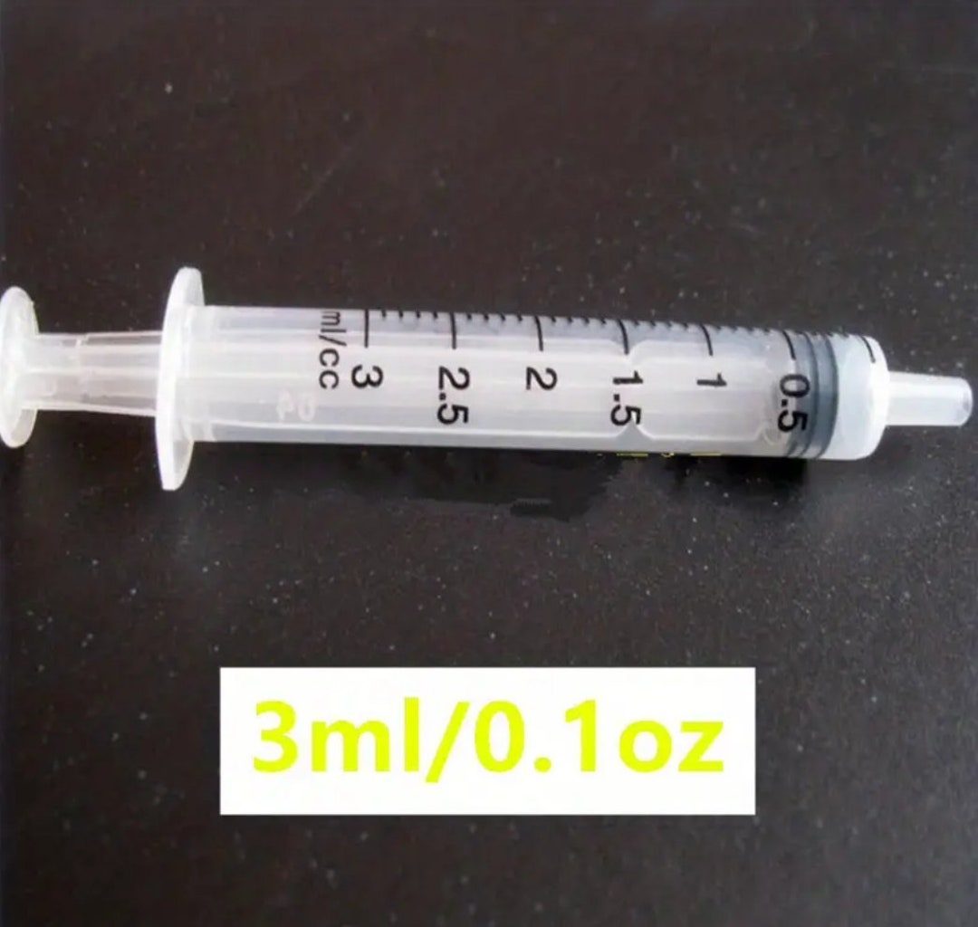 Plastic Syringe With 3ml Measurement - Ideal for Measuring, Watering ...