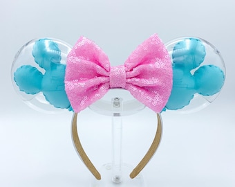 Mickey Balloon Ears Blue and Pink
