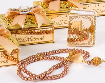 Luxury Personalized Mini Quran Tasbeeh Set Favors for Guest in Bulk | Ramadan Eid Wedding Baby Shower Birthday Islamic Muslim Party Favors
