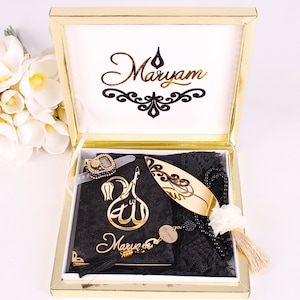 Personalized Islamic Gift Set, Dua Book Hijab Dhikr Counter Bookmark Tasbih, Eid Ramadan Wedding Mother&#39;s Day Anniversary Birthday Gift