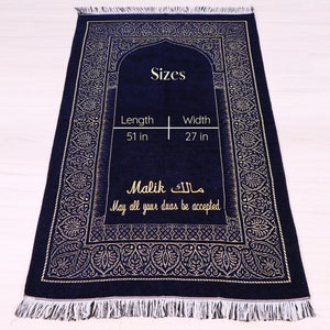 Alfombra de oración de chenilla personalizada Terciopelo Corán Perla Tasbih Juego de regalos / Ramadán Eid Boda Cumpleaños Día de San Valentín del Padre de la Madre Regalos imagen 4