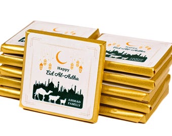 Single Chocolate  Eid Al Adha Favors, Eid Mubarak Favors, Eid Chocolate, Halal Chocolate, Hajj Mubarak, Umrah Mubarak, Eid Gifts for Guests