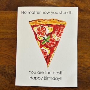 Carte d'anniversaire pizza