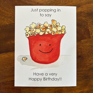 Carte d'anniversaire pop-corn