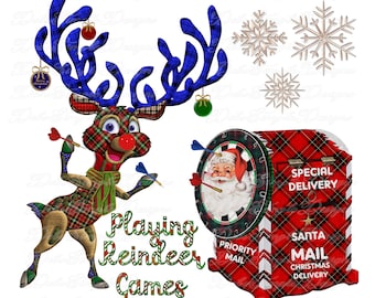 Christmas Playing Reindeer Games - Sublimation