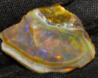 19.60CT Big Raw Ethiopian Opal rough Grade opal Raw crystal Raw Rare opal Raw welo fire opal brilliant multi opal Rough suparb fine opal Raw