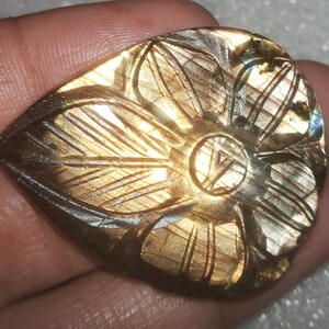 55.CTS AAA multi Labradorite carving Natural Rare Labradorite multi flashy Labradorite brilliant Labradorite Top Labradorite carving cab.