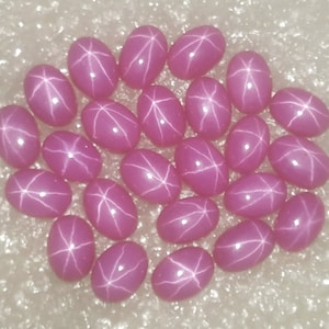 30.50 Cts 5x7 pink Sapphire Rare Sapphire Cabochon Grade Sapphire Star Natural pink Lindy Star Sapphire shine pink star jewelry making stone