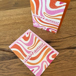 Vouwkaart - Retro - Cadeaukaart - Verjaardag - individuele kaarten