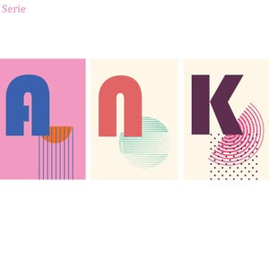 Postkarten - Retro - Buchstaben - Geschenkkarten - individuelle Karten