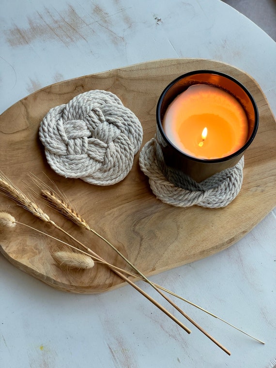 Sous-verres ronds en macramé Boho tissu pour Togo