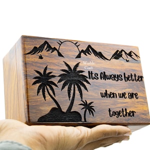 Personalisierte Erinnerungsbox - Benutzerdefinierte hölzerne Erinnerungsbox, Geschenkbox mit Gravur für Hochzeiten, Jubiläen oder besondere Anlässe | Das Welten Handwerk