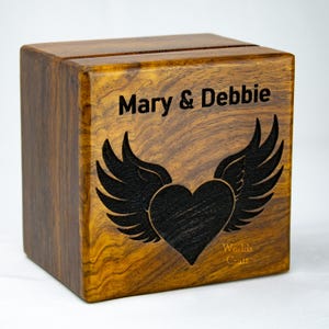 Aangepaste herinnering aandenken houten liefdesdoos met personalisatie Valentijnsdag bruiloft grote kartonnen doos Jubileumcadeau, bruidscadeau, cadeau voor stel
