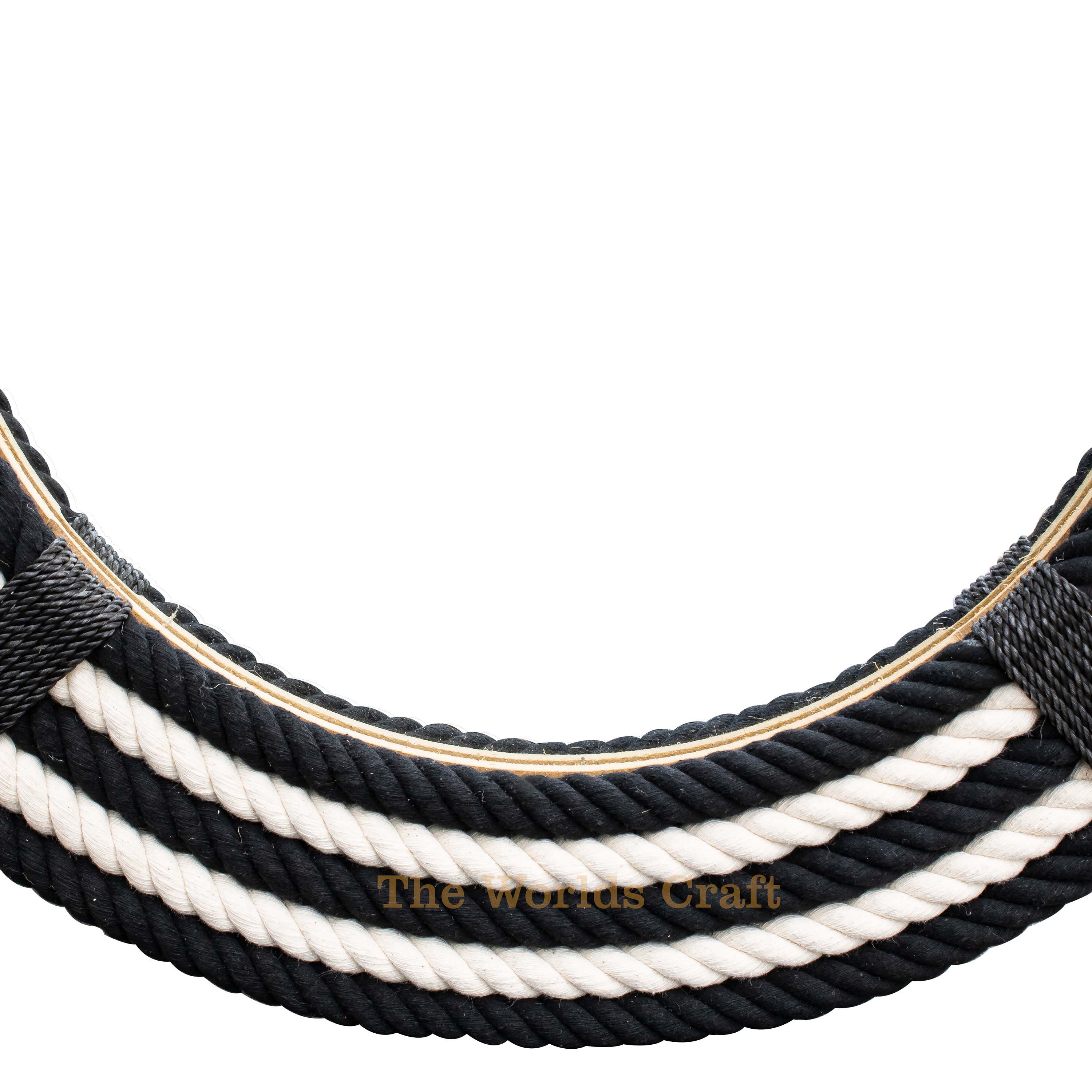 Nautical Rope Hanging Mirror Round Farmhouse Style Accent, Decorative