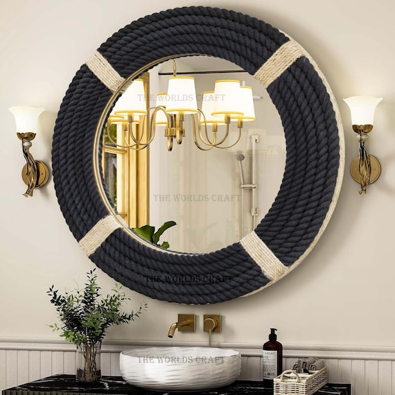 Rope hanging mirror discount