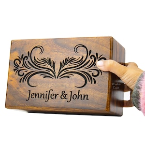 Caixa de lembrança personalizada – Caixa de memória de madeira personalizada, caixa de presente gravada para casamentos, aniversários ou caixa de memória infantil