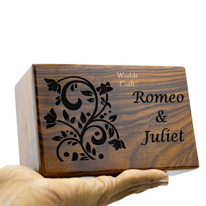 Personalisierte Erinnerungsbox - Benutzerdefinierte hölzerne Erinnerungsbox, Geschenkbox mit Gravur für Hochzeiten, Jubiläen oder besondere Anlässe | Das Welten Handwerk