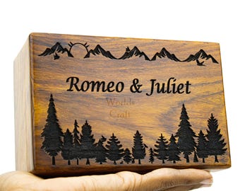 Personalized Keepsake Box – Custom Wooden Memory Box, Engraved Gift Box for Weddings, Anniversaries, or Special Occasions | The Worlds Craft
