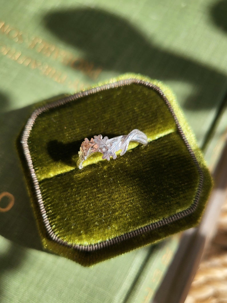 Fairytale Silver Oak Branch Ring image 6