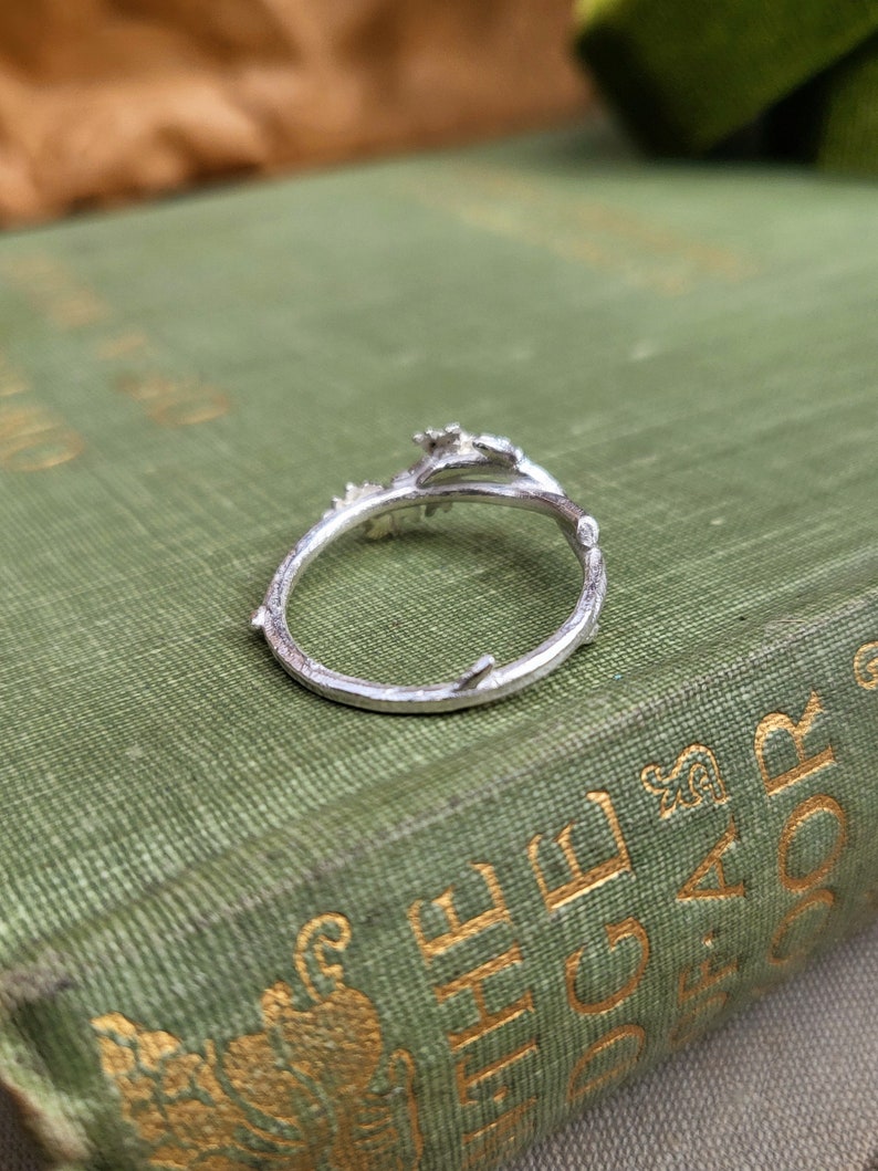 Fairytale Silver Oak Branch Ring image 5