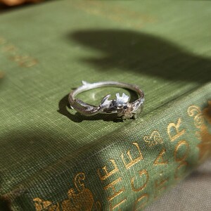 Fairytale Silver Oak Branch Ring image 10