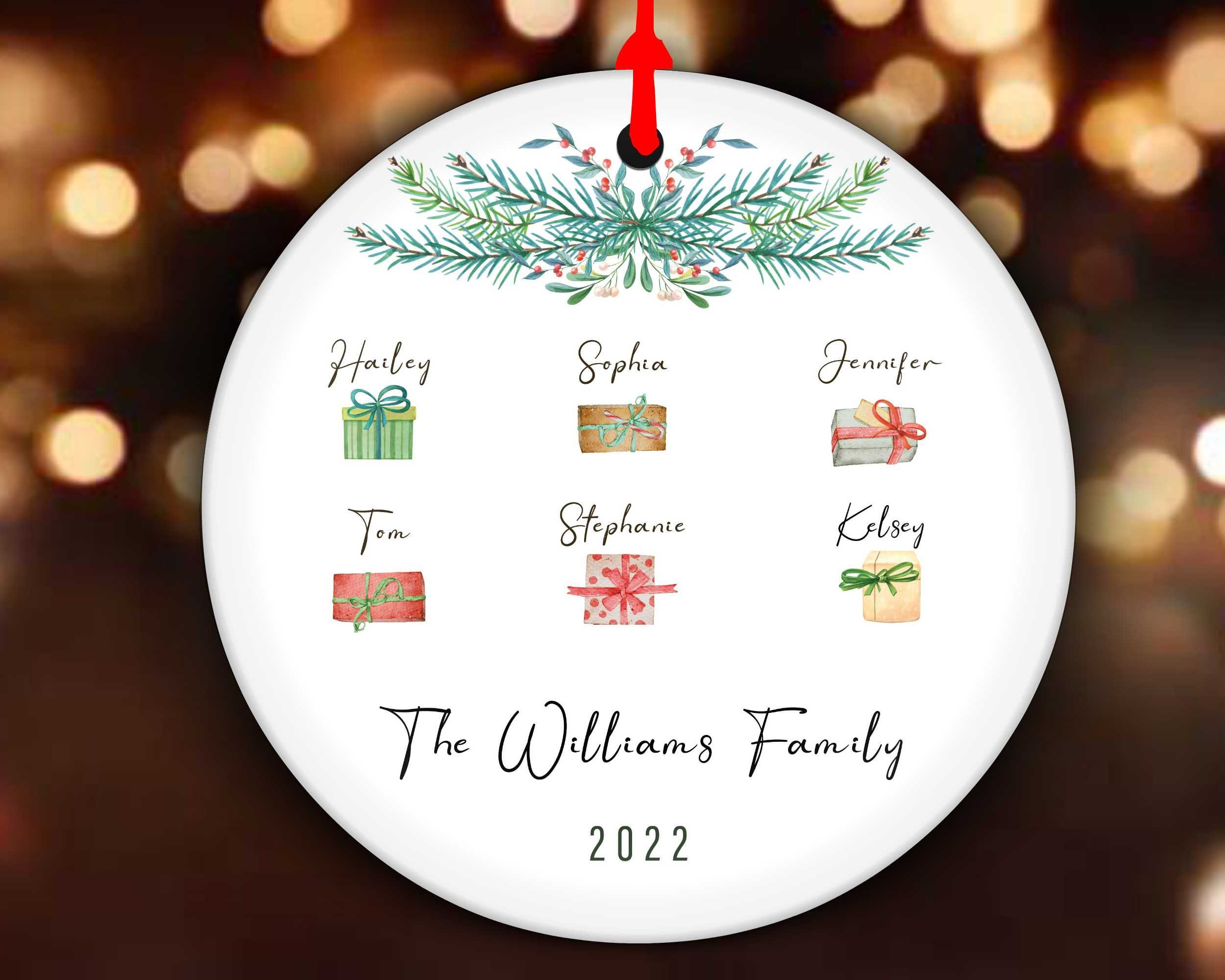 Personalized Family Christmas Ornament