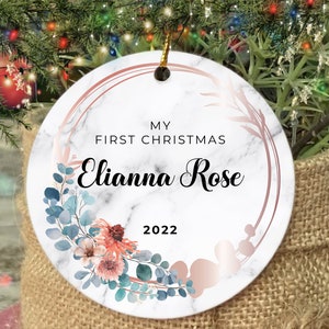 My first Christmas Ornament, Baby's First Christmas Personalized Ornament, Custom New baby Gift Baby Ornament Girl or Boy