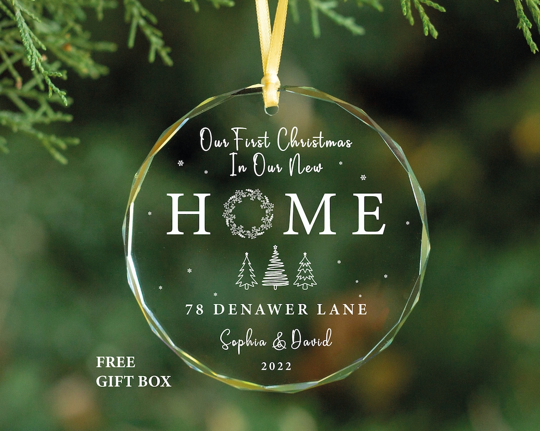 Personalized New Home GLASS Ornament New Home Christmas Ornament Etsy