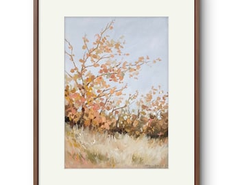 Original Gemälde Herbst Landschaft abstrakt Wald Malerei