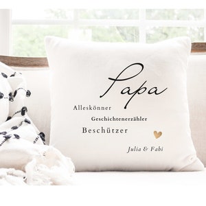 Cotton cushion I Papa I everything customizable I Best Papa I My Superhero I Gift I Father's Day I Christmas I Birthday