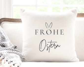 Cushion I Happy Easter I cotton I decorative cushion I cushion cover I Easter decoration I Easter time I Easter bunny I saying I gift I cozy time I hygge I